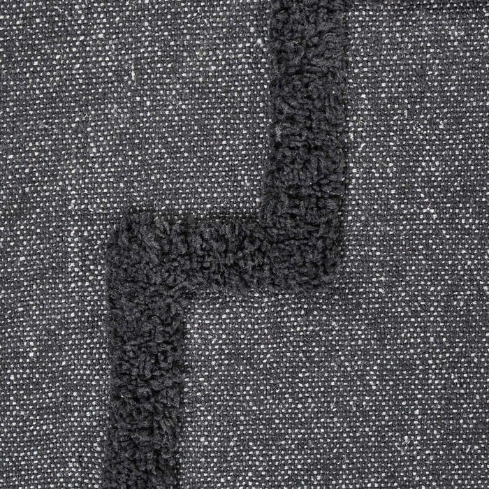 Coperta Grigio Cotone 220 x 240 cm Grande Coperta Letto Lancio Ciuffo Stile Boho