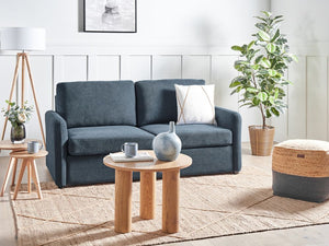 Divano letto 3 posti in tessuto blu marino con funzione Sleeper stile moderno