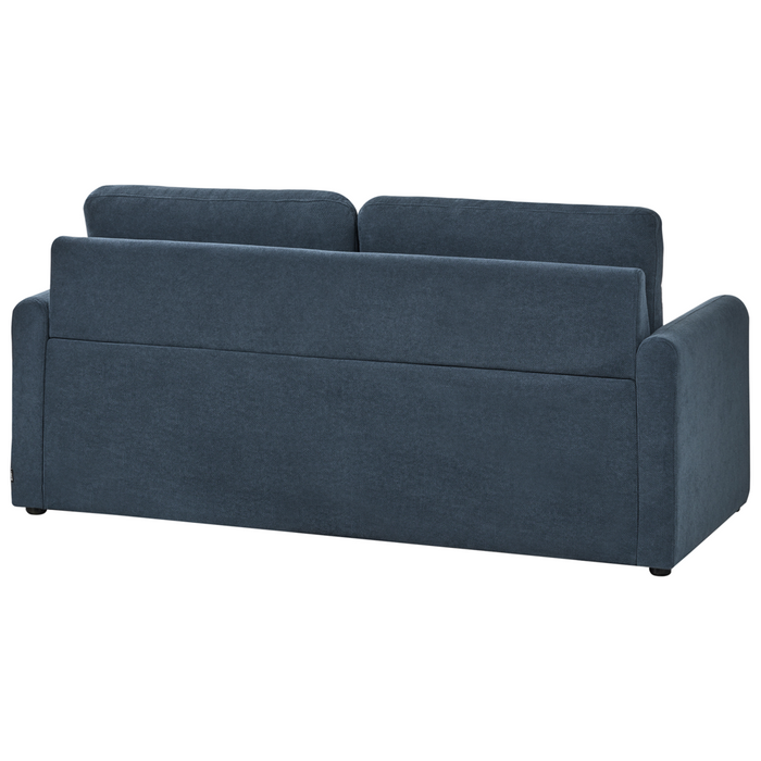 Divano letto 3 posti in tessuto blu marino con funzione Sleeper stile moderno