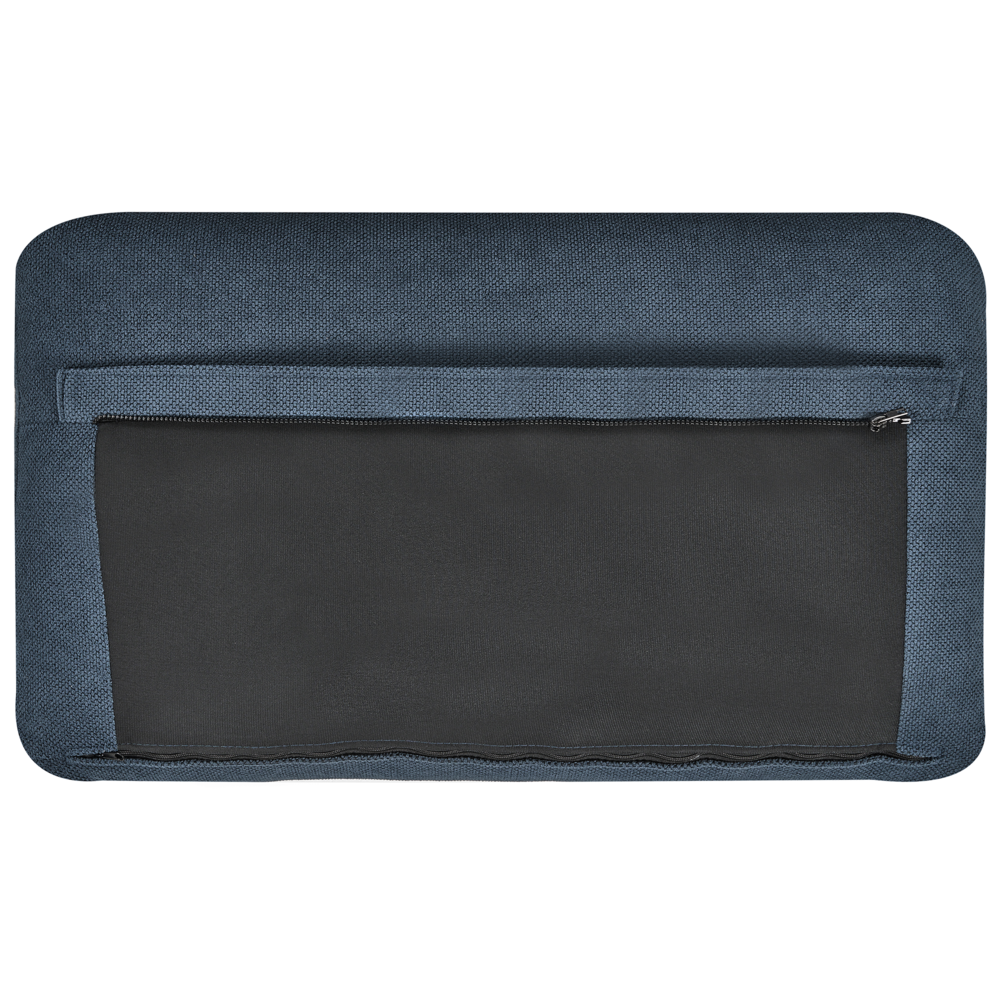 Divano letto 3 posti in tessuto blu marino con funzione Sleeper stile moderno