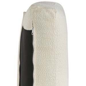 Divano letto 3 posti in tessuto bouclè beige con funzione Sleeper stile moderno