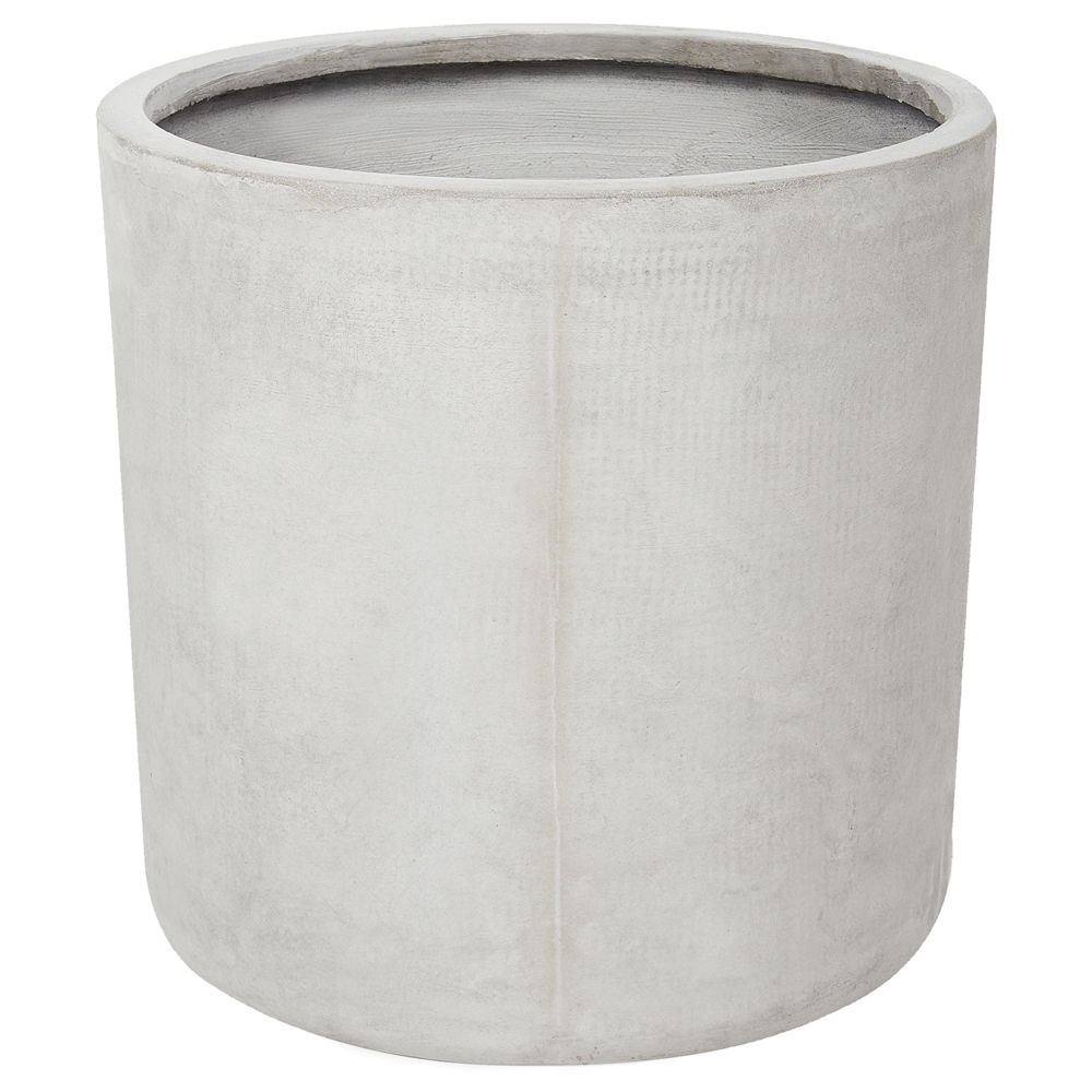 Vaso per piante in argilla grigio 42 x 42 x 42 cm per interni ed esterni resistente alle intemperie