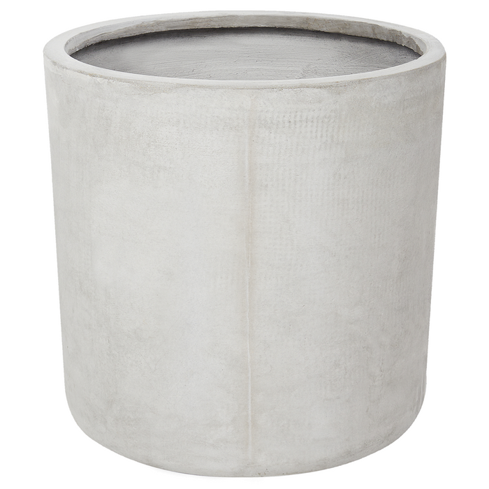 Vaso per piante in argilla grigio 42 x 42 x 42 cm per interni ed esterni resistente alle intemperie