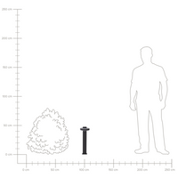 Lampada dissuasore da giardino a LED per sentieri 50 cm in alluminio nero stile moderno