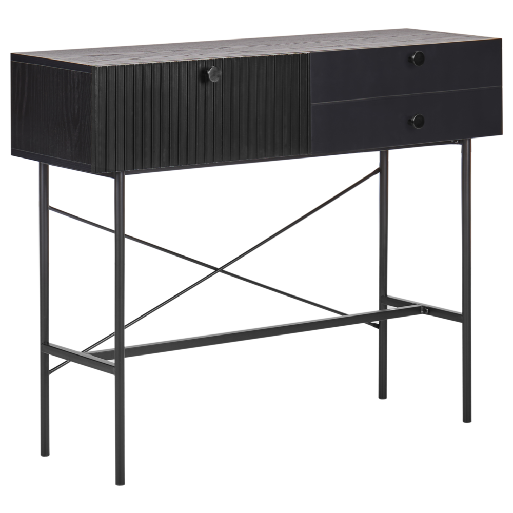 Consolle a 3 cassetti Nero  stile moderno