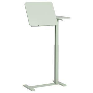 Scrivania per laptop in piedi regolabile manualmente telaio in acciaio verde chiaro 70 x 40 cm struttura in acciaio verniciato a polvere