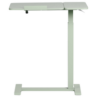 Scrivania per laptop in piedi regolabile manualmente telaio in acciaio verde chiaro 70 x 40 cm struttura in acciaio verniciato a polvere