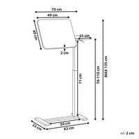 Scrivania per laptop in piedi regolabile manualmente telaio in acciaio verde chiaro 70 x 40 cm struttura in acciaio verniciato a polvere