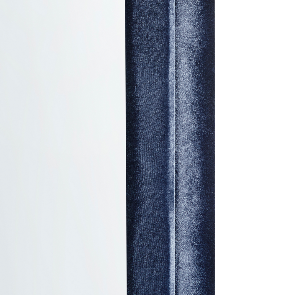 Specchio da parete blu scuro con cornice in MDF, vetro 60 x 160 cm, forma irregolare, pezzo decorativo da parete, stile moderno.