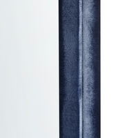 Specchio da parete blu scuro con cornice in MDF, vetro 60 x 160 cm, forma irregolare, pezzo decorativo da parete, stile moderno.