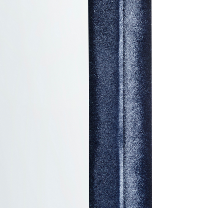 Specchio da parete blu scuro con cornice in MDF, vetro 60 x 160 cm, forma irregolare, pezzo decorativo da parete, stile moderno.