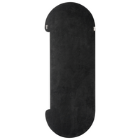 Specchio da parete in MDF nero con cornice in vetro 54 x 158 cm Forma irregolare Decorativo a parete Pezzo d'arredo in stile moderno