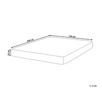 Materasso a molle insacchettate in lattice bianco e beige EU misura singola 140 x 200 cm durezza media con cerniera e rivestimento in poliestere rimovibile Accessori per la camera da letto