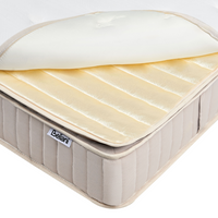 Materasso a molle insacchettate in lattice bianco e beige EU 180 x 200 cm durezza media con cerniera e rivestimento in poliestere rimovibile Accessori per la camera da letto