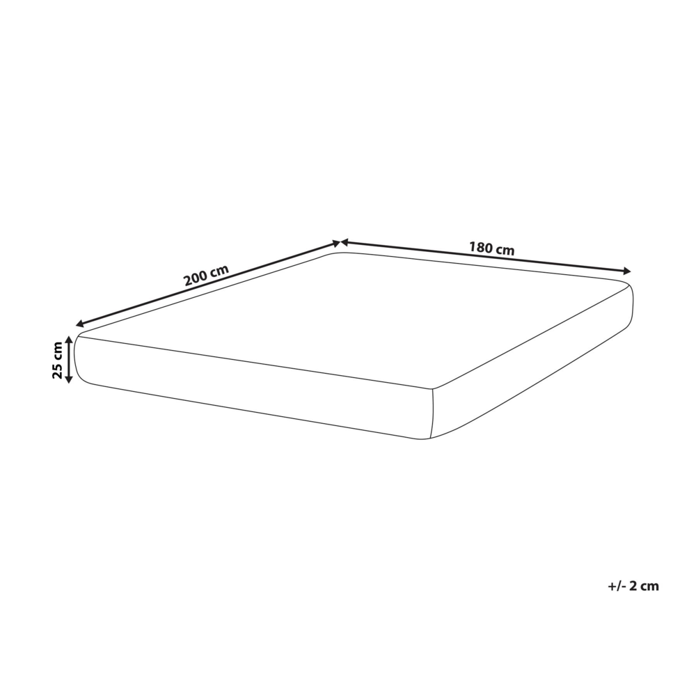 Materasso a molle insacchettate in lattice bianco e beige EU 180 x 200 cm duro con cerniera e rivestimento in poliestere rimovibile Accessori per la camera da letto