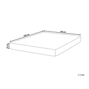 Materasso a molle insacchettate in lattice bianco e beige EU 180 x 200 cm duro con cerniera e rivestimento in poliestere rimovibile Accessori per la camera da letto