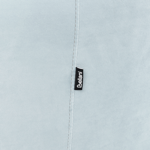 Divano velluto azzurro glamour curvo in stile retrò a 3 posti con gambe metallo dorato