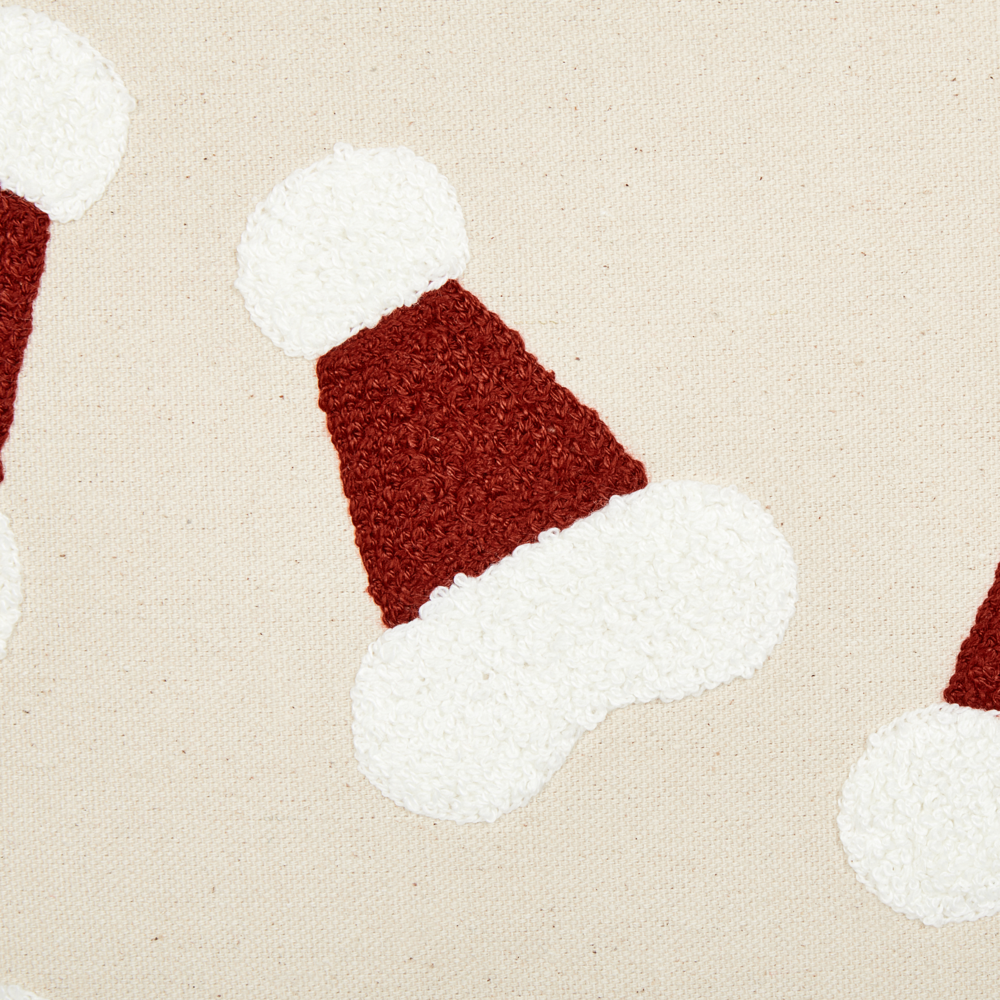 Set di 2 cuscini decorativi in tessuto di cotone beige con motivo natalizio 45 x 45 cm Accessorio decorativo