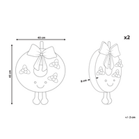 Set di 2 cuscini decorativi verdi in tessuto rotondo da 45 cm Motivo natalizio Ghirlanda Accessorio decorativo