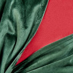 Set di 2 cuscini decorativi in tessuto di velluto rosso e verde con motivo di regalo di Natale 45 x 45 cm Accessorio decorativo