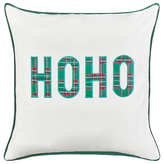 Set di 2 cuscini sparsi in tessuto poliestere bianco con motivo natalizio Tartan 45 x 45 cm Accessorio per la decorazione