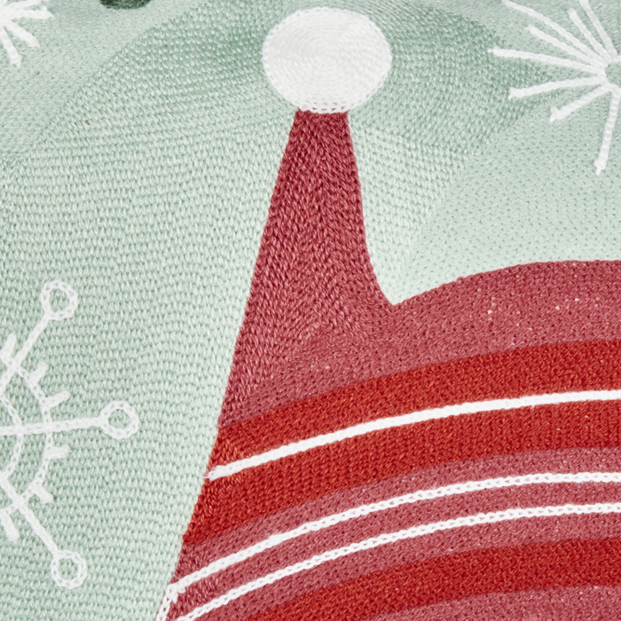 Set di 2 cuscini sparsi in tessuto di cotone rosso e verde con motivo natalizio 45 x 45 cm Accessori per la decorazione