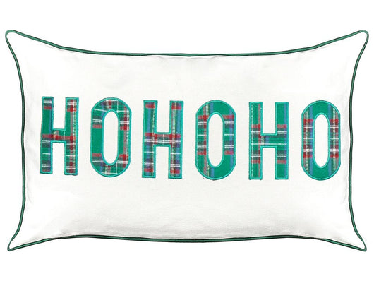 Set di 2 cuscini sparsi in tessuto poliestere bianco con motivo natalizio Tartan 30 x 50 cm Accessorio per la decorazione