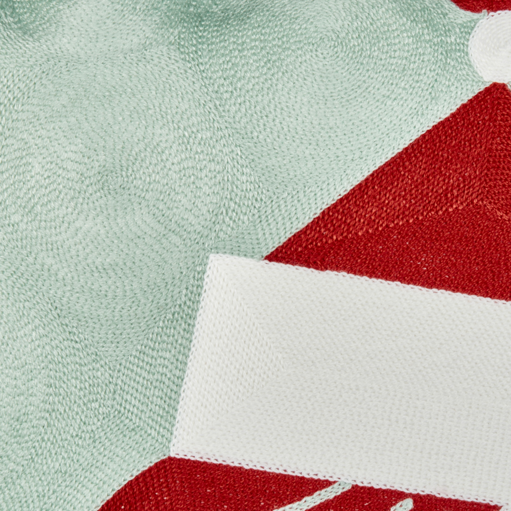 Set di 2 cuscini sparsi in tessuto di cotone rosso e verde con motivo natalizio 45 x 45 cm Accessori per la decorazione