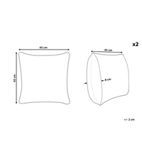 Set di 2 cuscini decorativi in tessuto di velluto grigio Motivo natalizio Babbo Natale 45 x 45 cm Accessorio per la decorazione