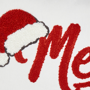 Set di 2 cuscini sparsi in tessuto di cotone rosso e bianco Motivo natalizio 45 x 45 cm Accessorio per la decorazione