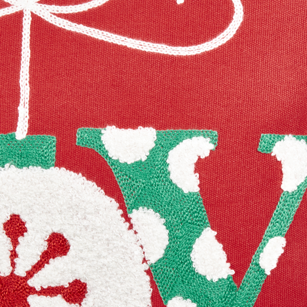 Set di 2 cuscini con motivo natalizio rosso 45 x 45 cm con imbottitura morbida