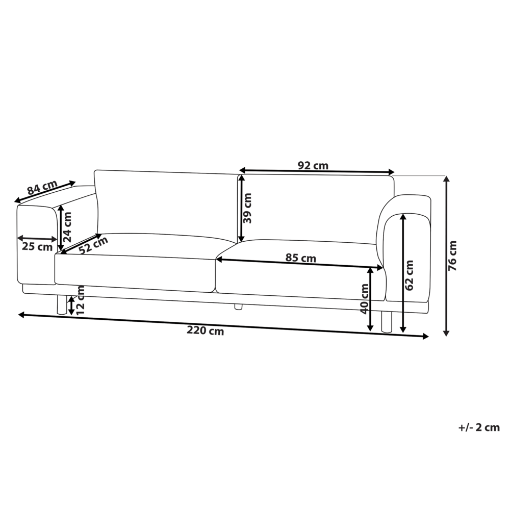 Divano in tessuto rosso a 3 posti in stile retrò con ampi braccioli soggiorno salotto