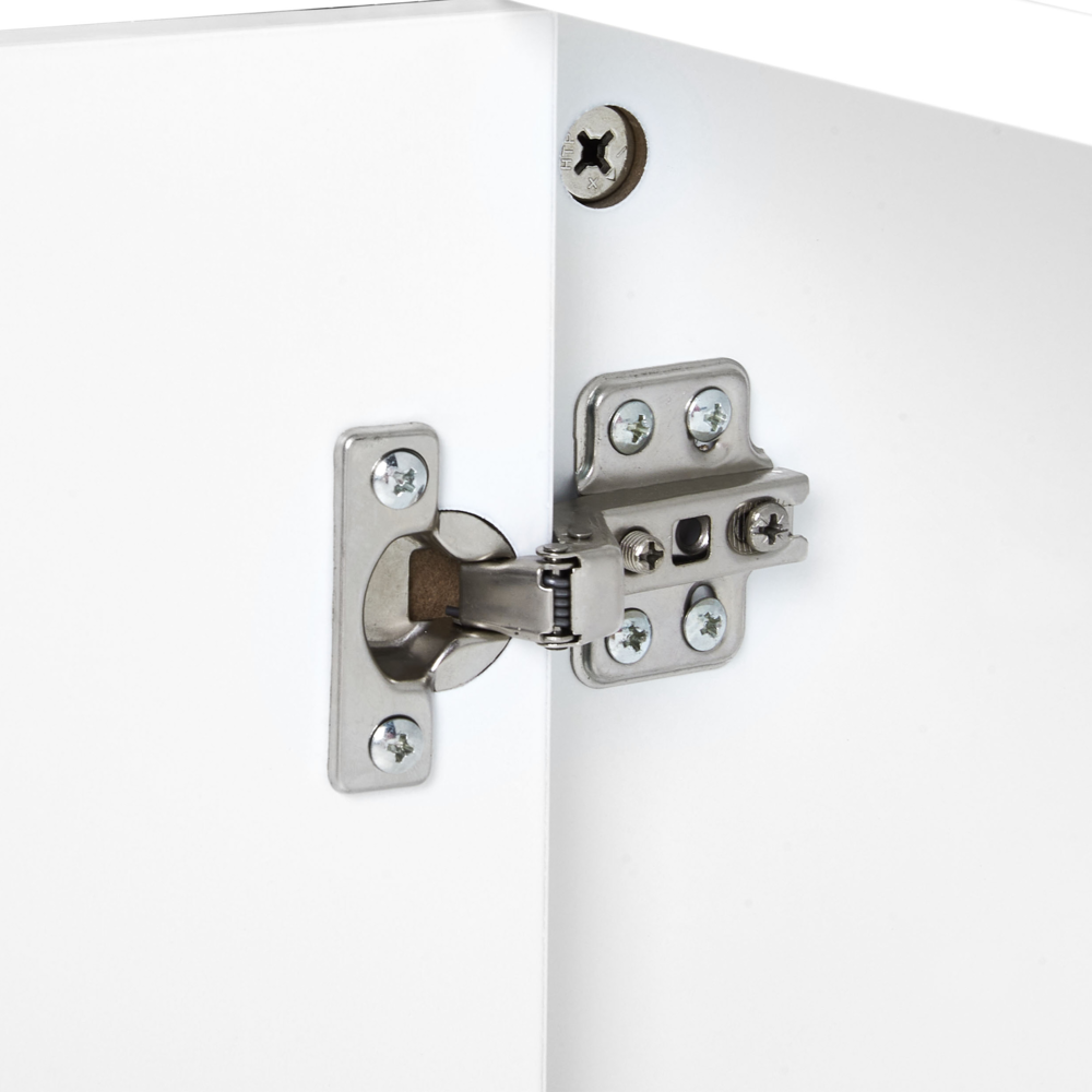 Mobile da bagno in bambù MDF Bianco e legno chiaro Mobili da bagno