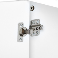 Mobile da bagno in bambù MDF Bianco e legno chiaro Mobili da bagno