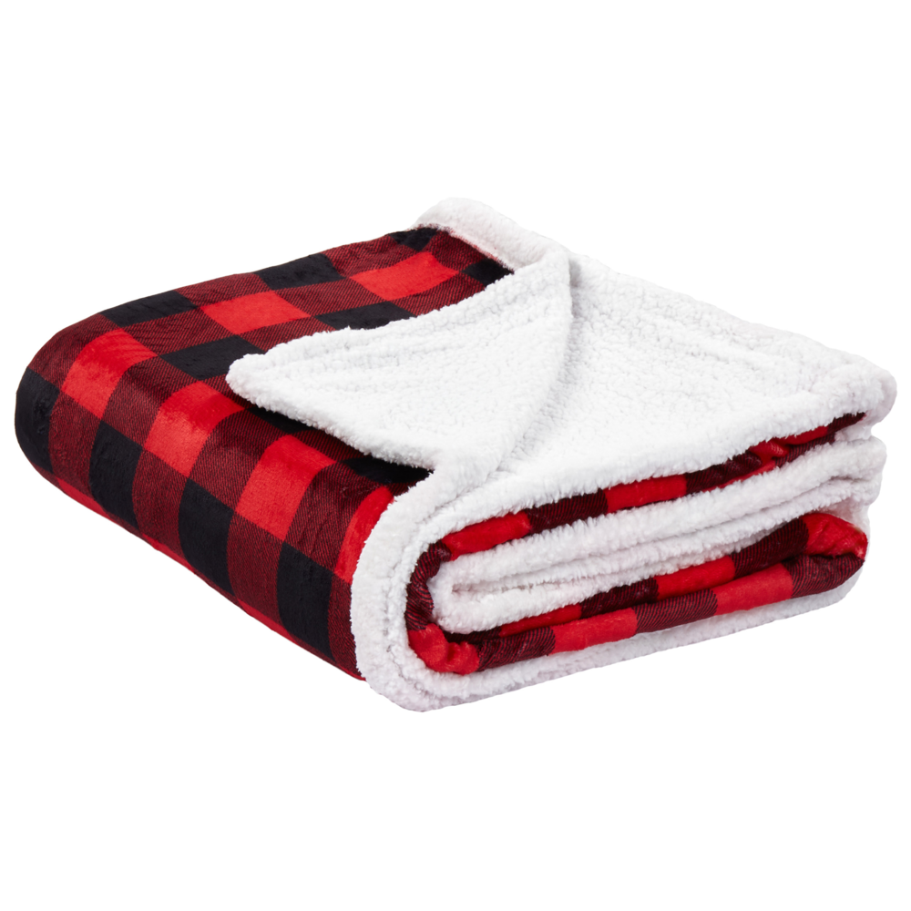 Coperta Copriletto in Poliestere rosso e nero x 200 cm stile moderno