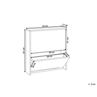 Scarpiera 2 scomparti con telaio in MDF e specchi bianchi design moderno