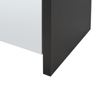 Scarpiera 2 scomparti con telaio in MDF e specchi nero design moderno