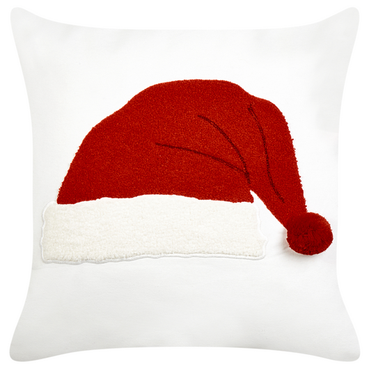 Set di 2 cuscini sparsi in tessuto bianco di cotone con motivo natalizio 45 x 45 cm Accessori per la decorazione