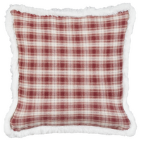 Set di 2 cuscini sparsi in tessuto poliestere rosso con motivo tartan natalizio 45 x 45 cm Accessorio per la decorazione