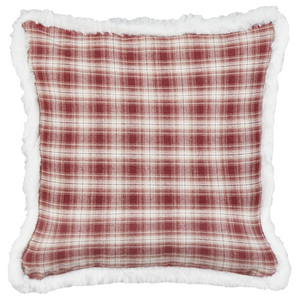 Set di 2 cuscini sparsi in tessuto poliestere rosso con motivo tartan natalizio 45 x 45 cm Accessorio per la decorazione