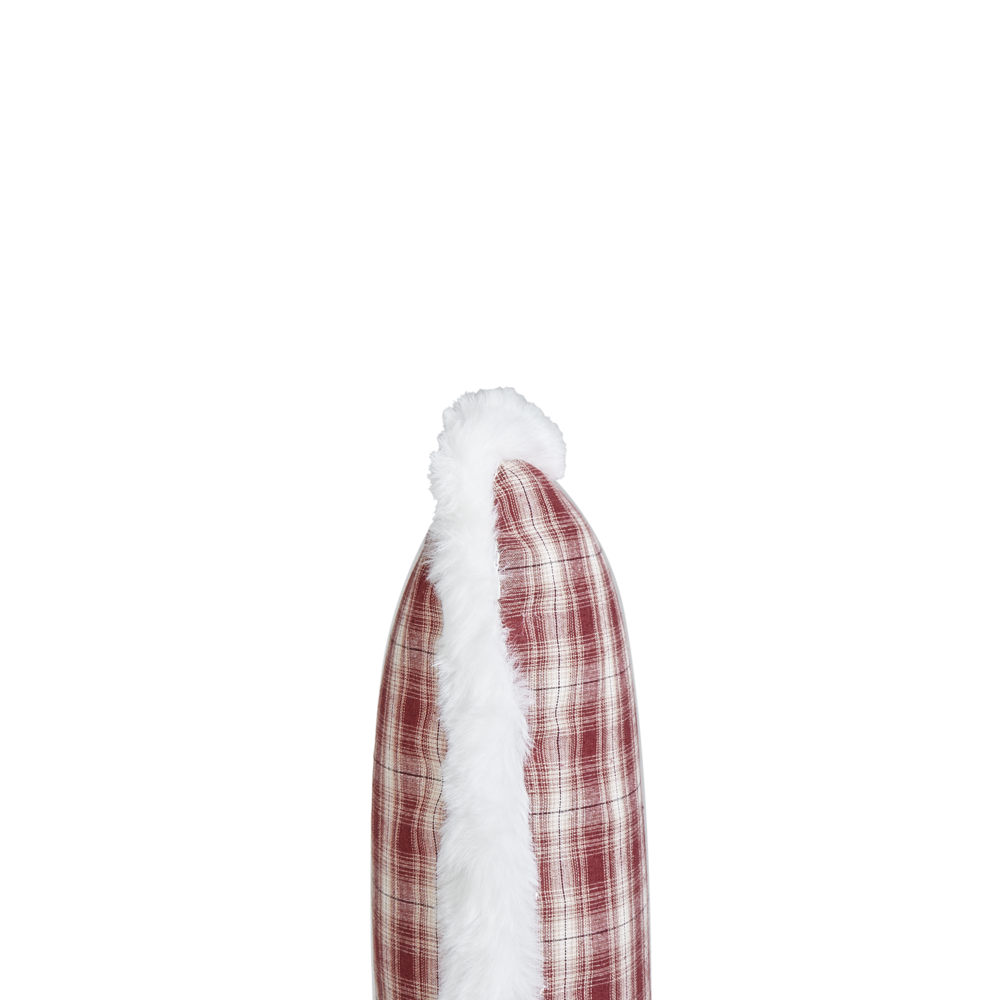 Set di 2 cuscini sparsi in tessuto poliestere rosso con motivo tartan natalizio 45 x 45 cm Accessorio per la decorazione