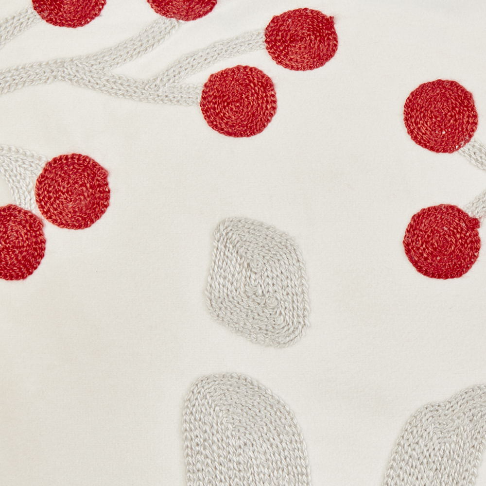 Set di 2 cuscini sparsi in tessuto di velluto bianco Motivo natalizio 45 x 45 cm Accessorio per la decorazione