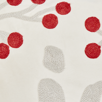 Set di 2 cuscini sparsi in tessuto di velluto bianco Motivo natalizio 45 x 45 cm Accessorio per la decorazione