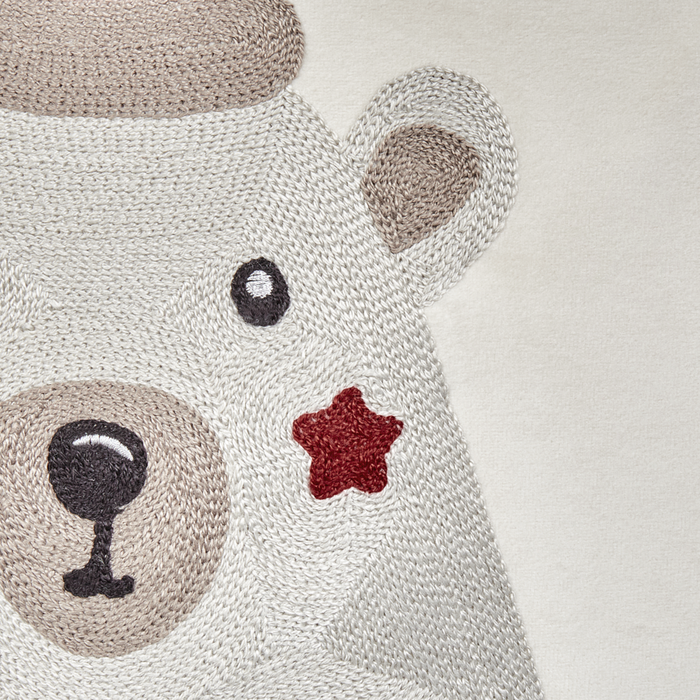 Set di 2 cuscini decorativi in tessuto di velluto bianco Motivo natalizio 45 x 45 cm Accessorio per la decorazione