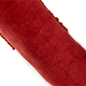 Set di 2 cuscini decorativi in tessuto rosso e bianco a forma di bastoncino di zucchero natalizio 25 x 55 cm Accessorio decorativo