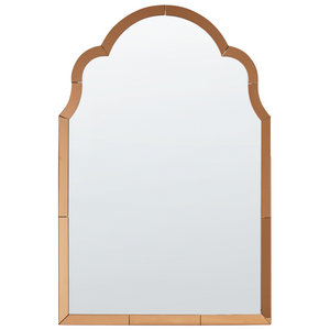 Specchio da parete in vetro oro e MDF 60 x 89 cm Specchio da appendere in stile Art Deco