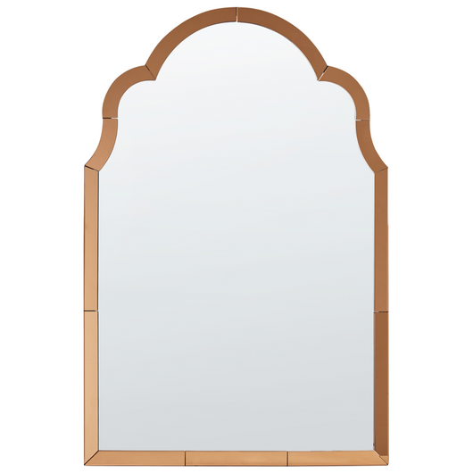 Specchio da parete in vetro oro e MDF 60 x 89 cm Specchio da appendere in stile Art Deco