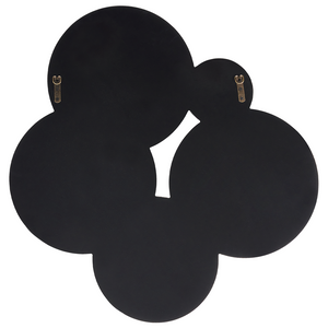 Specchio da parete in vetro e MDF argento 80 x 82 cm Design a cerchi senza cornice