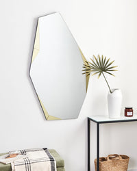 Specchio da parete Oro Vetro e MDF 68 x 120 cm Design irregolare Senza cornice