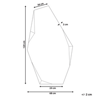 Specchio da parete Oro Vetro e MDF 68 x 120 cm Design irregolare Senza cornice